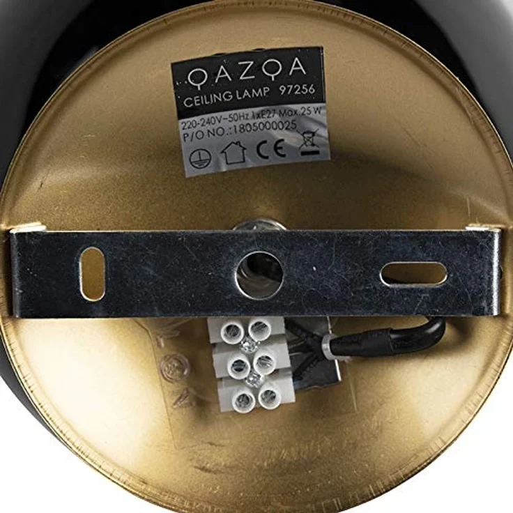 Qazqa Deckenleuchte Pallon, ohne Leuchtmittel, E27, Schwarz, Art Deco, Glas, 1-flammig – Bild 6