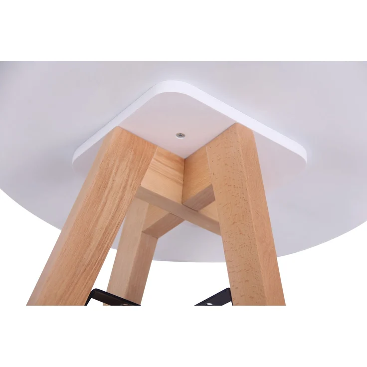 Esstisch ELIAS rund - 60x60x75cm, Holz, Weiß | Küchentisch Esszimmertisch Wohnzimmertisch – Bild 4