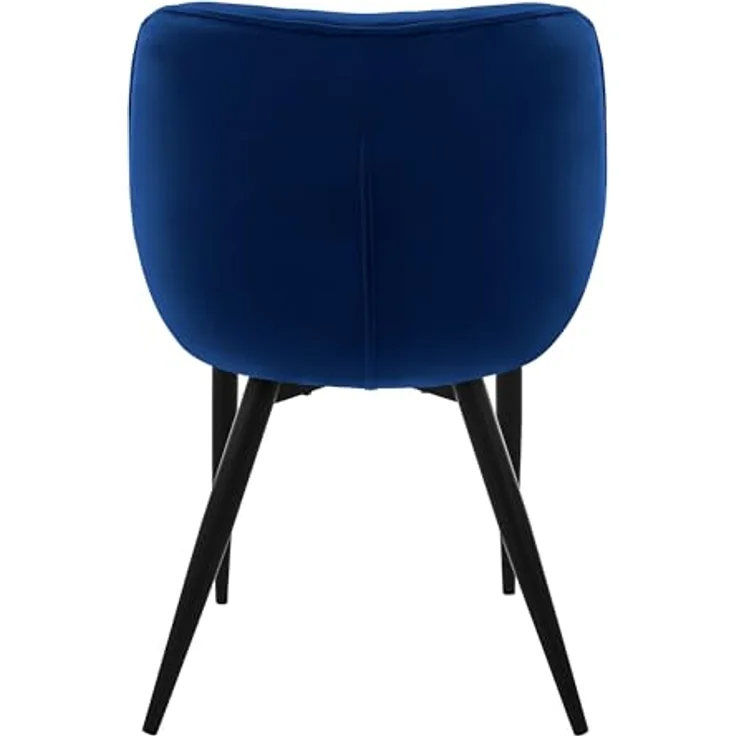 ML-DESIGN Stuhl Esszimmerstuhl mit Rückenlehnen und Armlehnen aus Samt mit Metallbeine (6 St), Ergonomischer Sessel Dunkelblau Wohnzimmerstuhl Polsterstuhl – Bild 6