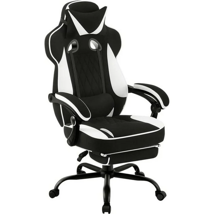 Woltu Gaming-Stuhl (1 St), mit Taschenfederkissen, Fußstütze, ergonomisch, drehbar – Bild 4