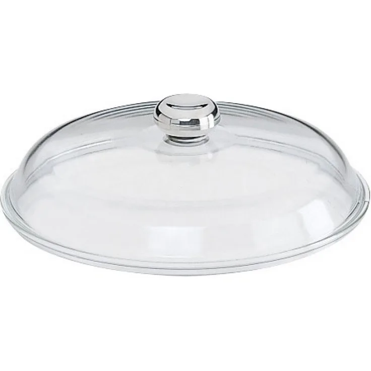 Glasdeckel mit Metallknopf - Glasdeckel 28cm