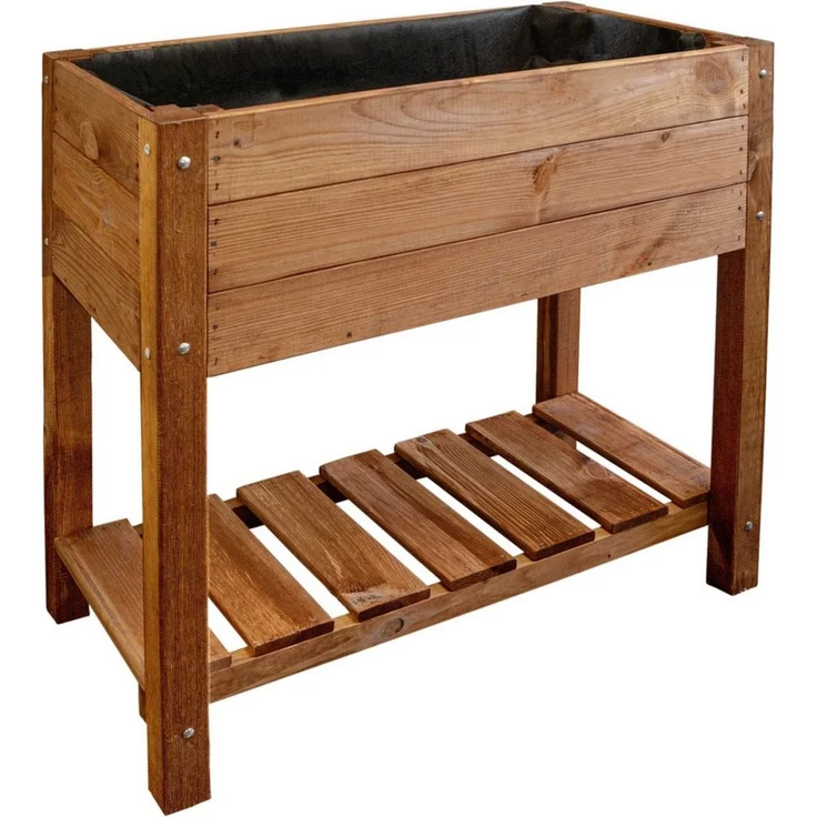 Kistenkolli Altes Land Allzweckkiste Hochbeet L 79 x 40 x 79 cm Ocker – Bild 3