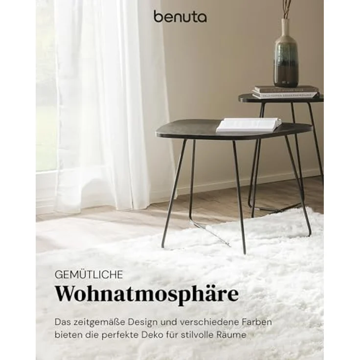 benuta Teppich Whisper, rechteckig, Höhe: 31 mm, Hochflorteppich Wohnzimmer, Schlafzimmer, Esszimmer, Flur, Weich – Bild 6