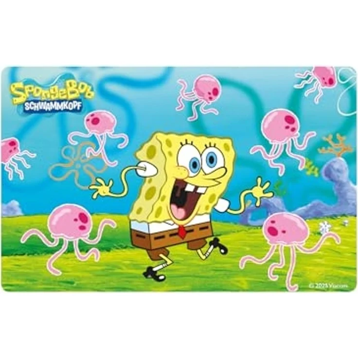 United Labels® Lunchbox Spongebob Schwammkopf Brotdose Quallen Jellyfish Lunchbox Trennwand, Kunststoff (PP) – Bild 2