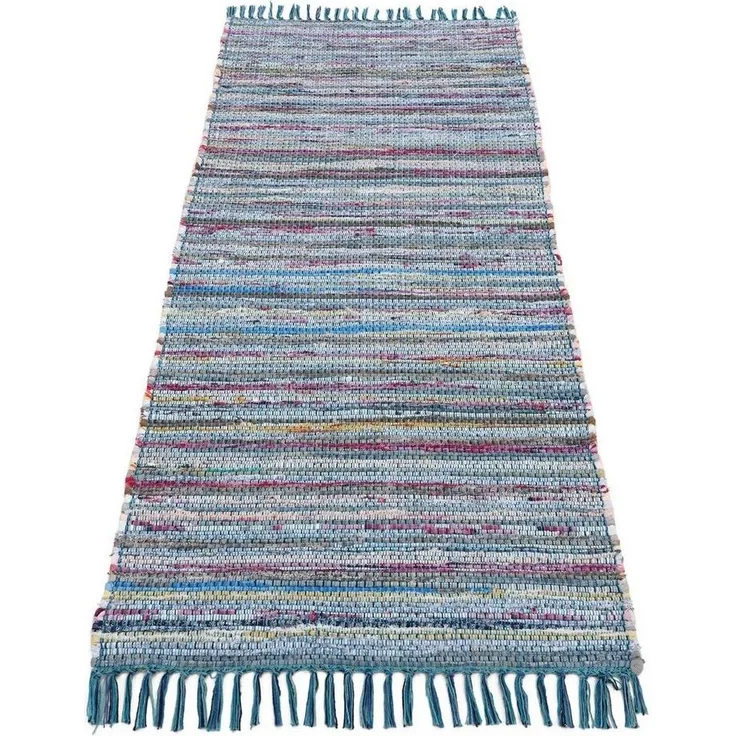 carpetfine Teppich Kelim Chindi, Wendeteppich, rechteckig, Höhe: 6 mm, handgewebt, Fleckerlteppich mit Fransen, auch vielen in Läufergrößen