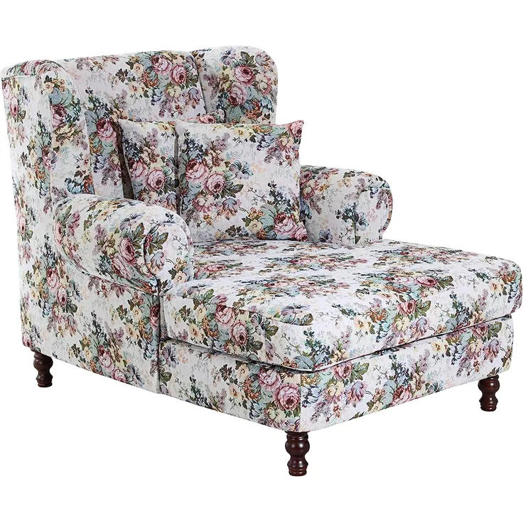 Mareille Big Sessel Flachgewebe Rose Buche Nussbaumfarben