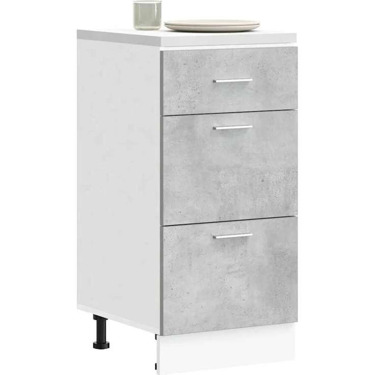vidaXL Unterschrank Lyon Betongrau 40x46x81,5 cm Holzwerkstoff 854214 – Bild 3
