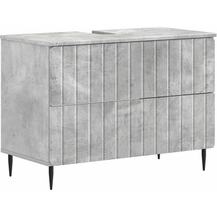 vidaXL 4-teiliges Badezimmer-Schrank-Set ZWOLLE Betongrau 3417921 – Bild 5
