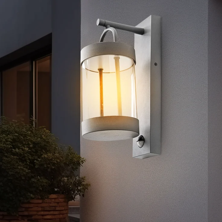 LED Außenwandlampe, Laterne, anthrazit, H 33 cm – Bild 3