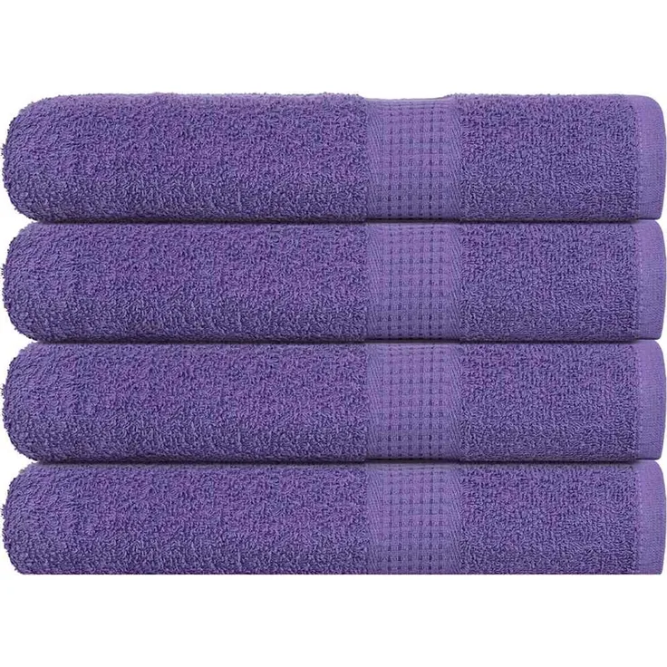 vidaXL Handtücher FROGN 4 Stk. Lila 100x200 cm 360 g/m² 136891