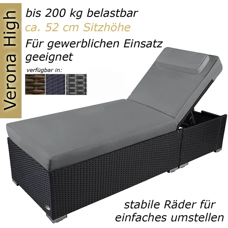 RS Trade Gartenliege Sonnenliege Verona High – Bild 2
