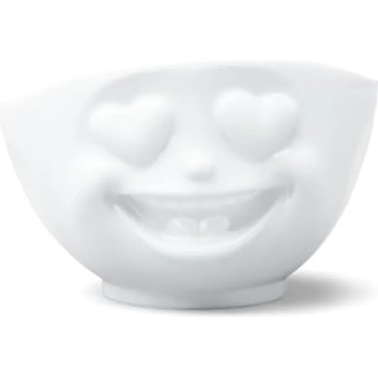 FIFTYEIGHT PRODUCTS Müslischale FIFTYEIGHT Schale "Herzlich", 500ml, RUBIN, Hartporzellan in bruchsicherer Hotelqualität, Made in Germany