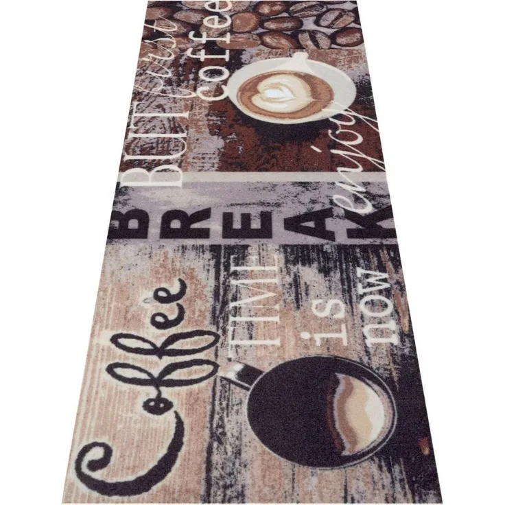 HANSE Home Küchenläufer Enjoy Coffee Break, rechteckig, Höhe: 3 mm, Läufer, Rutschfest, Küchenteppich, Motiv Kaffee, Pflegeleicht