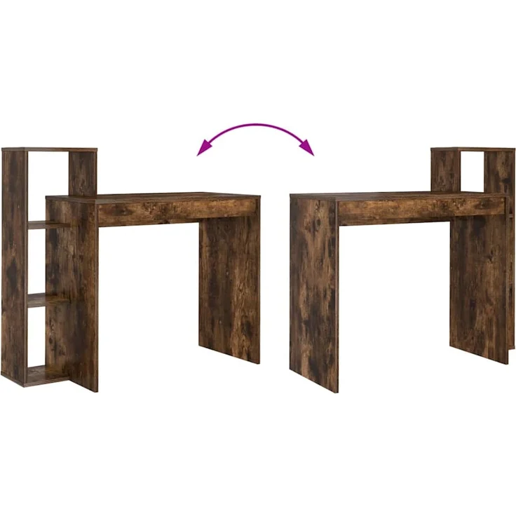 vidaXL Schreibtisch Geräucherte Eiche 100 x 40 x 90 cm Holzwerkstoff 869318 – Bild 8