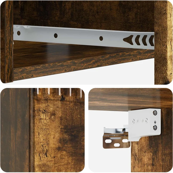 vidaXL Wandmontierter Beistelltisch Geräucherte Eiche Holzwerkstoff 899000 – Bild 7