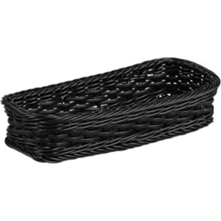 KESPER 19781 Besteckkorb, Kunststoff, schwarz, 28 x 11,5 x 5,5 cm