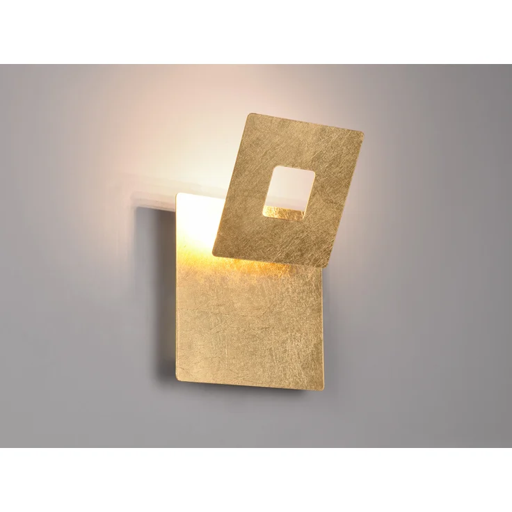Trio Leuchten LED Wandleuchte Leano 6W, warmweiß goldfarbig Metall – Bild 3