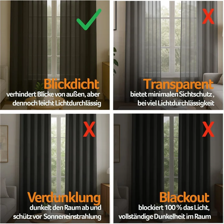 Gardine mit Ösen *** x *** cm ( Breite x Länge ) in ***, blickdichter Vorhang, Ösenvorhang in vielen Variationen 140x245 cm Türkis – Bild 2