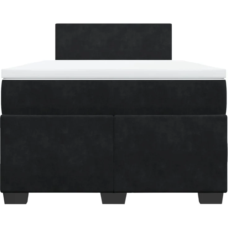 vidaXL Boxspringbett mit Matratze Schwarz 120x200 cm Samt 3288578 – Bild 6