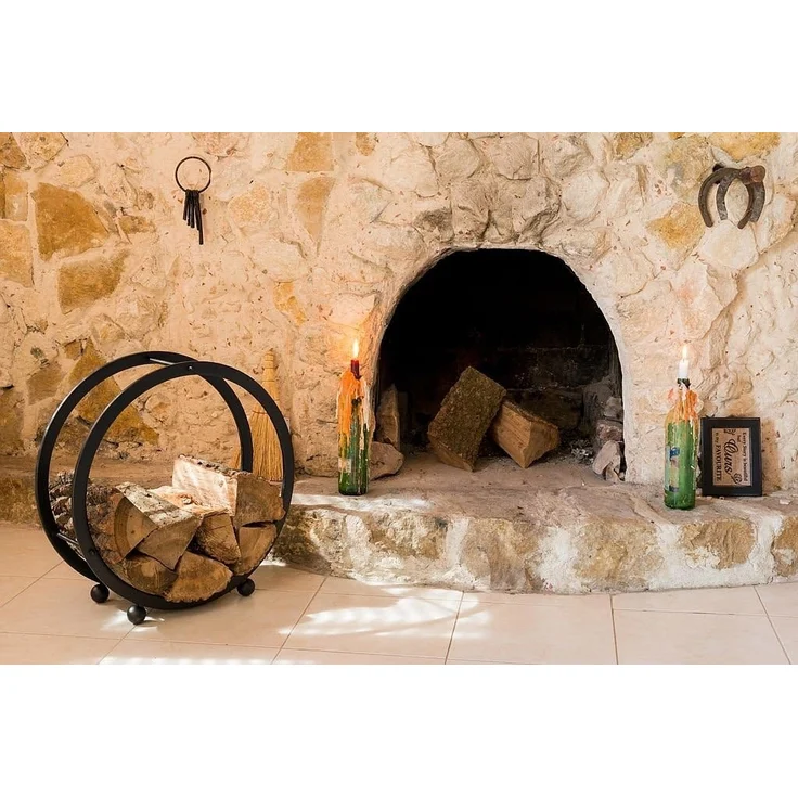 Kaminholzregal Kaminholzständer Rund D-55cm Holzkorb Kaminholzhalter Holzregal – Bild 6