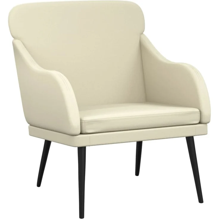 Sessel wohnzimmer, Relaxsessel Creme 63x76x80 cm Kunstleder – Bild 2