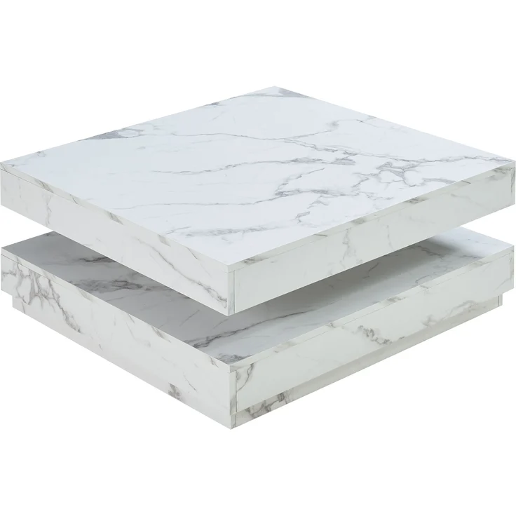 Couchtisch Florenz 76x76x38 cm Marmoroptik, weiß [en. casa] – Bild 5