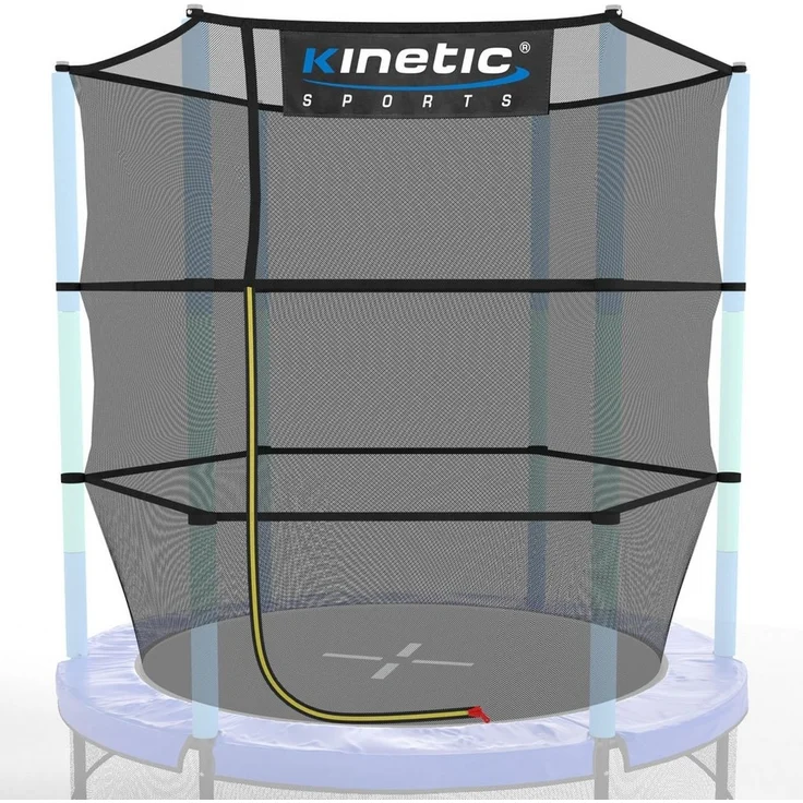 Kinetic Sports Trampolinnetz, Ersatz Fangnetz Netz mit Reißverschluss, UV-beständig – Bild 4
