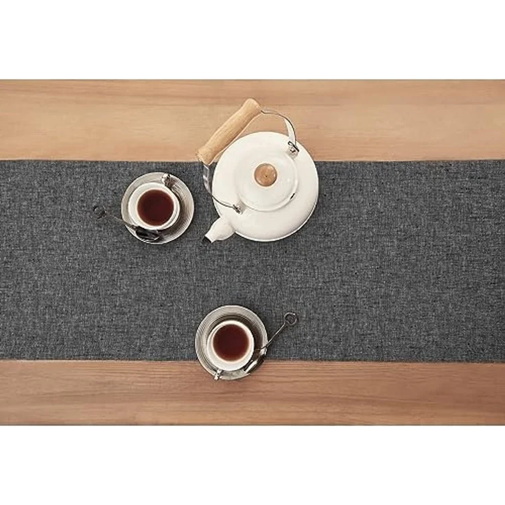 Solino Home Tischläufer Athena, Dinnerserviette, Platzset 14x72 Inch anthrazit – Bild 3