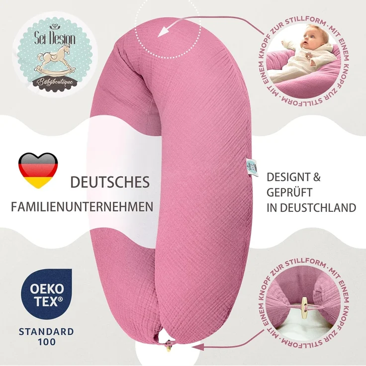 SEI Design Stillkissenbezüge Bezug Stillkissenbezug Musselin, 100% Baumwolle – Bild 7