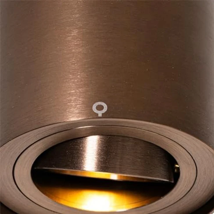 Qazqa LED Aufbaustrahler Rondoo up, ohne Leuchtmittel, GU10, Bronze, Modern, Aluminium, 1-flammig – Bild 4