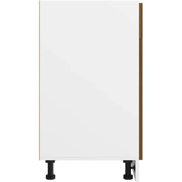 vidaXL Unterschrank, Küchenschrank mit Schublade 2 Fächern, Geschirrschrank für Küche, Küchenunterschrank Schrank Küchenmöbel, Braun Eichen-Optik – Bild 7