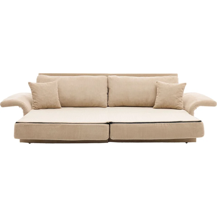 ZUBALIYA Schlafsofa 69.00x23.00 cm, mit Cordbezug, für Wohnzimmer und Apartments, mit stabilem Untergestell, Beige – Bild 19