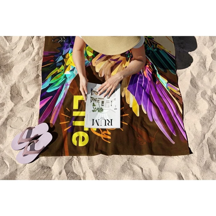 Mijolnir 'Enjoy Life 70' Strandtuch, Mehrfarbig, 70 x 130 cm – Bild 6