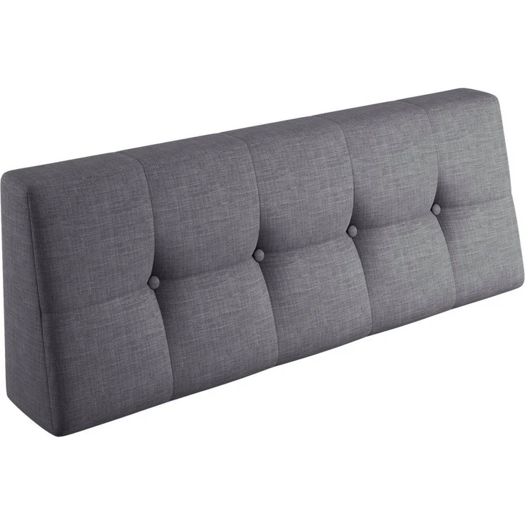 sunnypillow Rückenkissen Palettenkissen gesteppt Rückenkissen 120x40x20/10cm, Grau – Bild 1