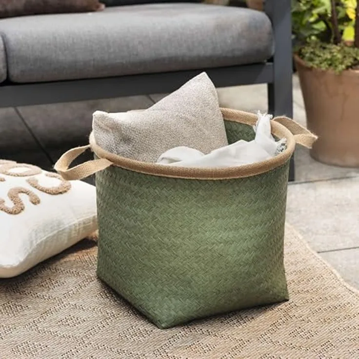 Füllkorb Juterand Box Aufbewahrungskorb Schale Korb Aufbewahrung Flechtkorb