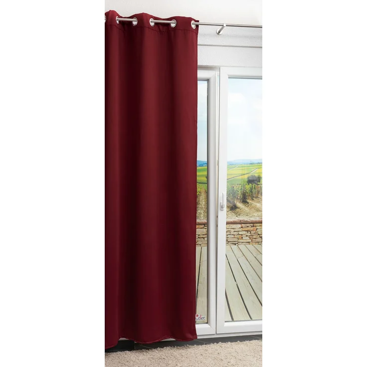 Lysel - Ösenschal Iso Verdunklung #1W in den Maßen (B x H): 135x245 cm in Rot/rot – Bild 3