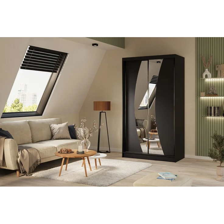 Beautysofa Schiebetürenschrank VOX II mit Schubladen, mit Spiegeln, Breite: 240 cm – Bild 1