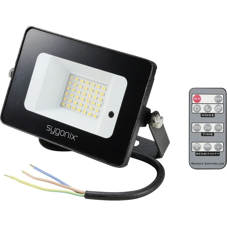 Sygonix LED Flutlichtstrahler Sygonix SY-5995280 LED-Außenstrahler mit Bewegungsmelder EEK: C (A - – Bild 1