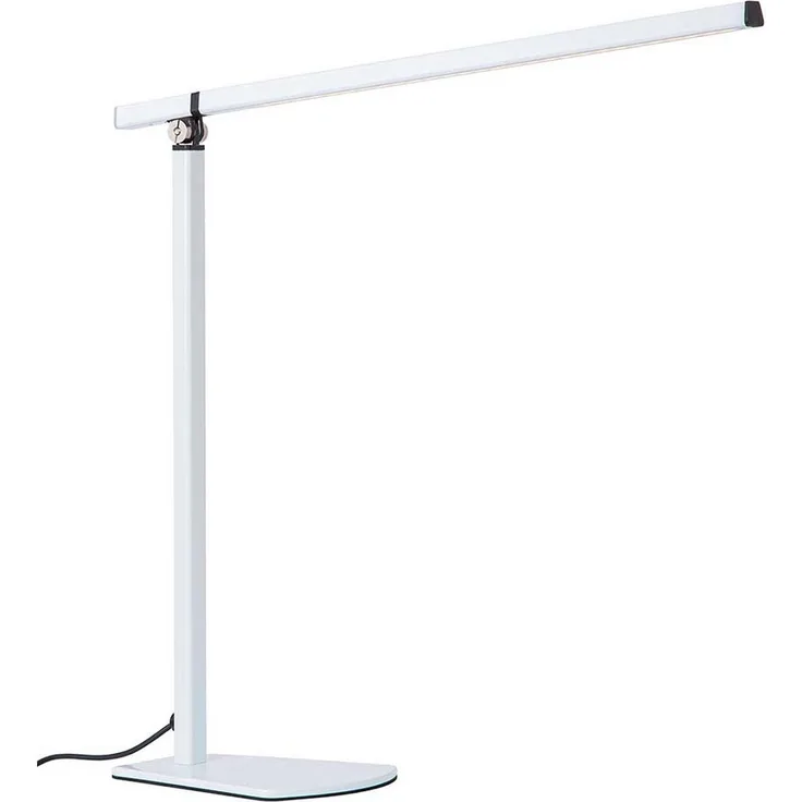 LED Tischleuchte, Touch, Spot beweglich, weiß, H 43 cm