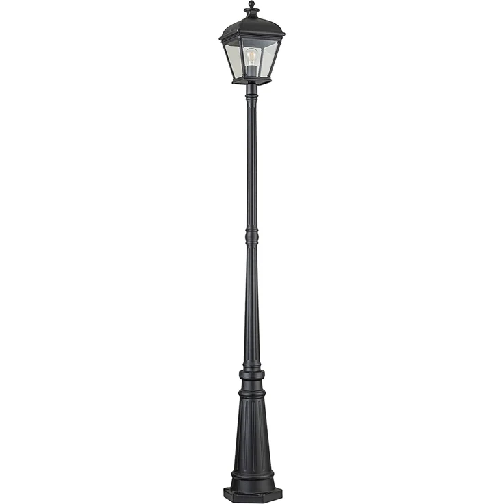 LED Straßenlaterne im Landhausstil Aluminium Schwarz, Höhe 216cm – Bild 2