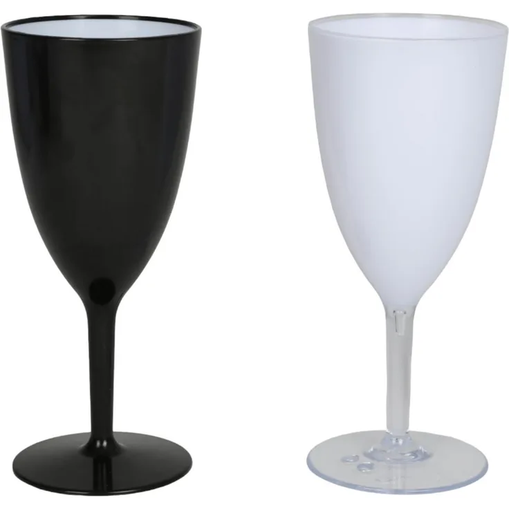 12x Glas Kunststoff Gläser Becher Wein Getränke Geschirr Trinken Camping Boot