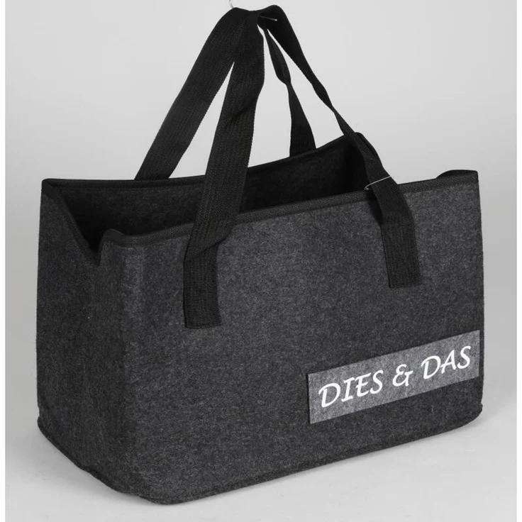 Filztasche Schriftzug Kamin Brennholz Korb Tragen Shopper Aufbewahrung Einkauf – Bild 9