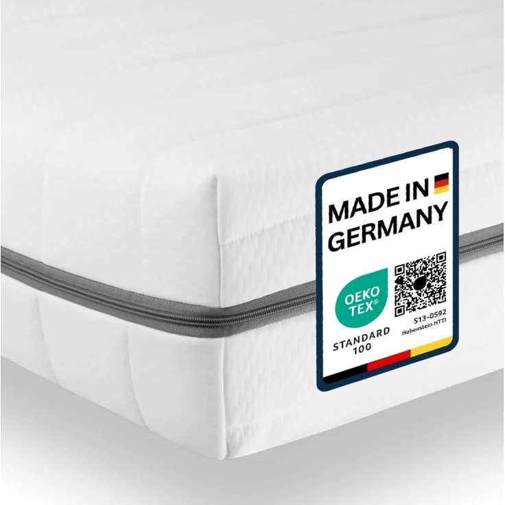 Sleepneo Matratze 160x200 - Ergonomische Kaltschaummatratze - 7-Zonen-Matratze H2 H3 - Oeko TEX Zertifiziert - Waschbarer Bezug - 2in1 Matratzen Härtegrad - atmungsaktiv - Höhe 15 cm