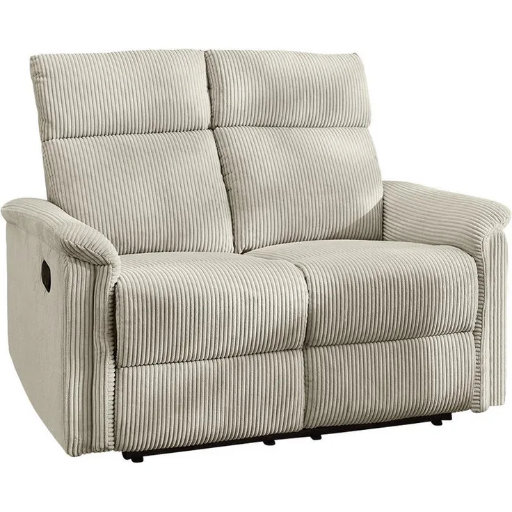 luma-home 2-Sitzer-Relaxsofa, Beige, Textil, halbautomatische Relax-Funktion, 127x100x93 cm