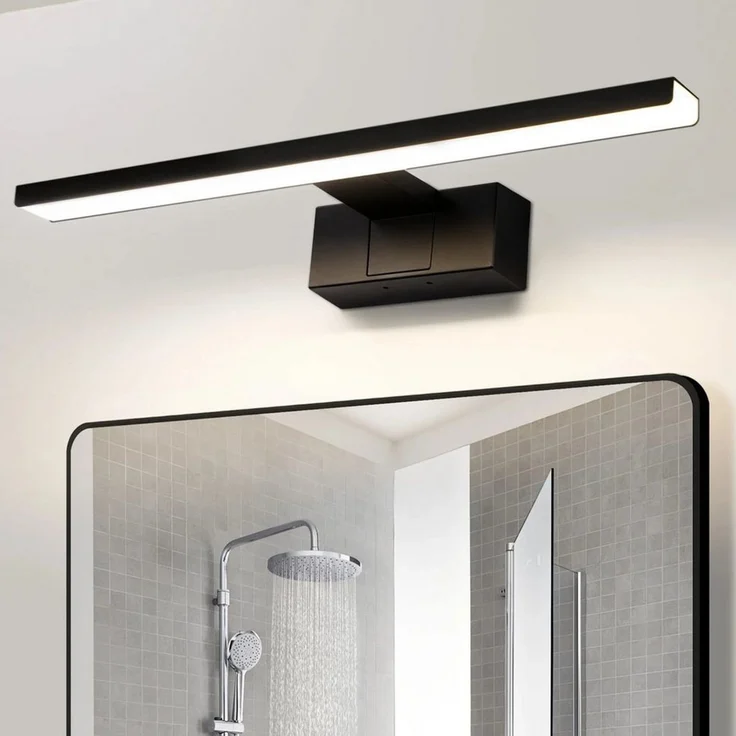 Nettlife LED Spiegelleuchte 30/40/60CM Schwarz Sipegellampe 4000K, LED fest integriert, Neutralweiß, Keller Küche Badschrank – Bild 5