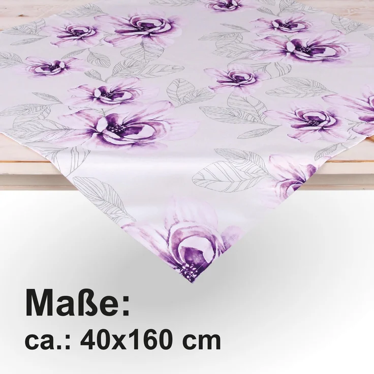 Tischdecke Sommer mit brillantem Druck ( Mitteldecke 80x80cm ) "Blumen" Frühling Tischdekoration für den Esstisch - ÖKO Tex Standard 100 - Unterlage – Bild 2