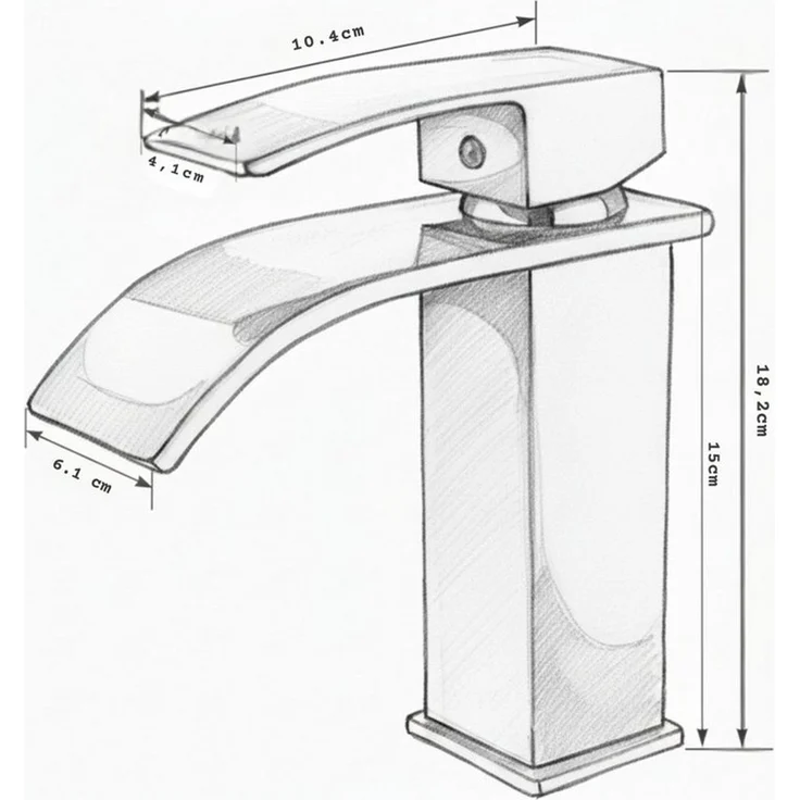 Faizee Home Badmöbel-Set Bademöbel 40 cm Badschrank Waschtisch Unterschrank – Bild 4