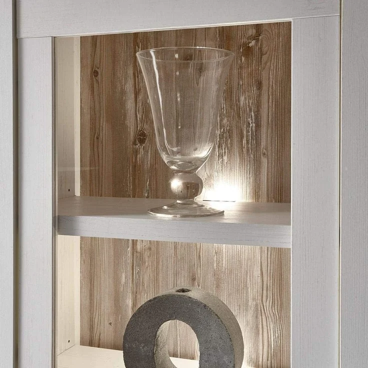 Lomadox Wohnwand FERNA-61, (3-St), Pinie weiß und Oslo Nb. 215x201x44 cm – Bild 4