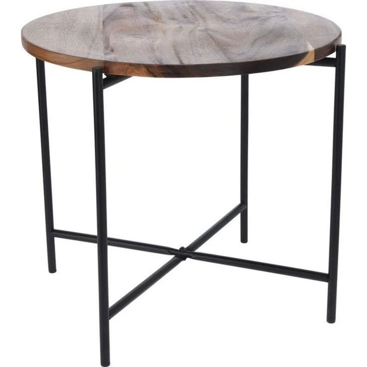 Koopman Beistelltisch Couchtisch Sofatisch Akazie Metall 45x38 cm (1-St), Akazienholz, 45x38cm, Modern, Lesetisch, Kaffeetisch – Bild 2