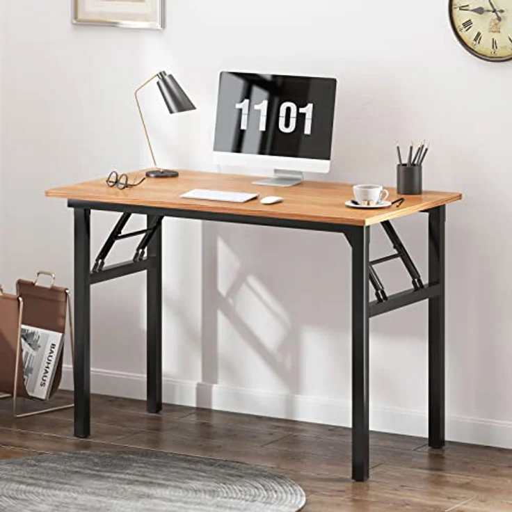 SogesHome Klapptisch Computertisch 100 x 60 x 75 cm PC Tisch Schreibtisch Bürotisch Büroarbeitsplatz für Home Office Verwendung Schreibtisch Esstisch Konferenztisch – Bild 2